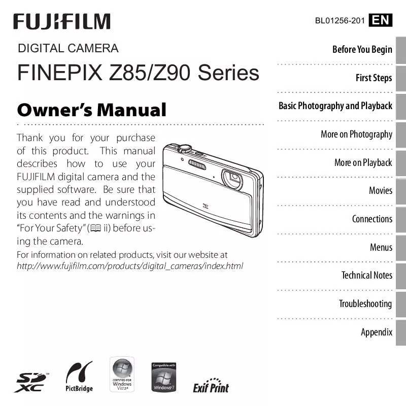 Mode d'emploi FUJIFILM FINEPIX Z90