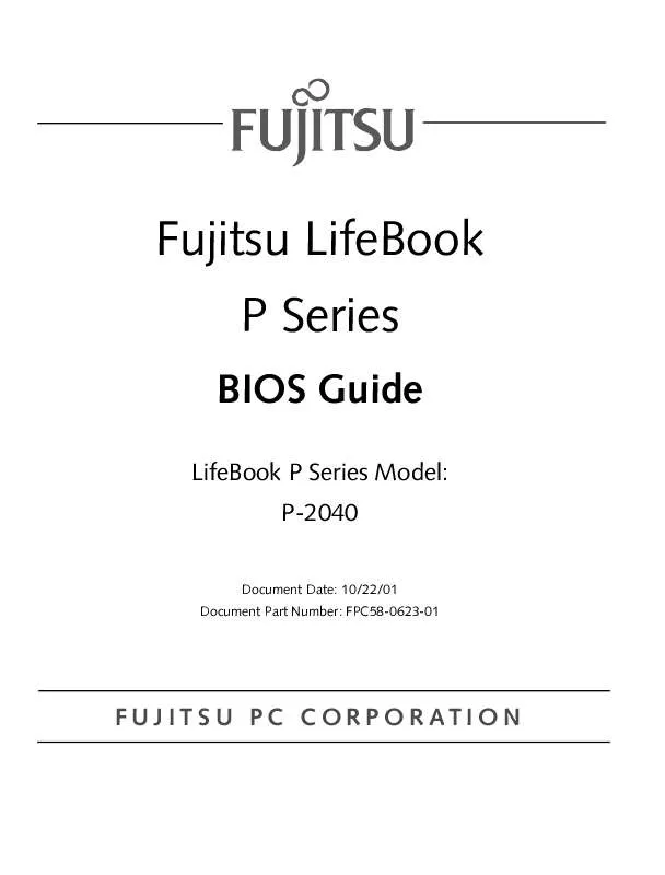 Mode d'emploi FUJITSU P2040