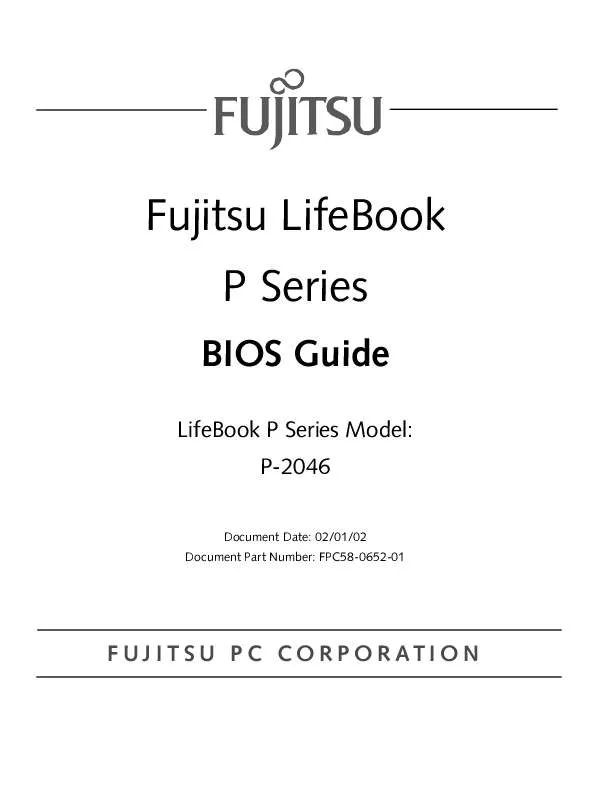 Mode d'emploi FUJITSU P2046