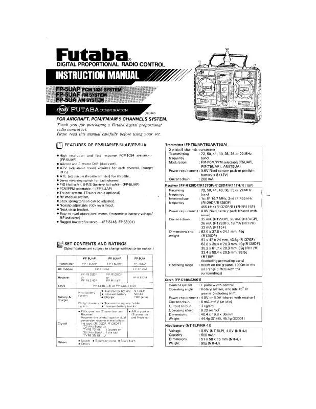 Mode d'emploi FUTABA FP-5UA