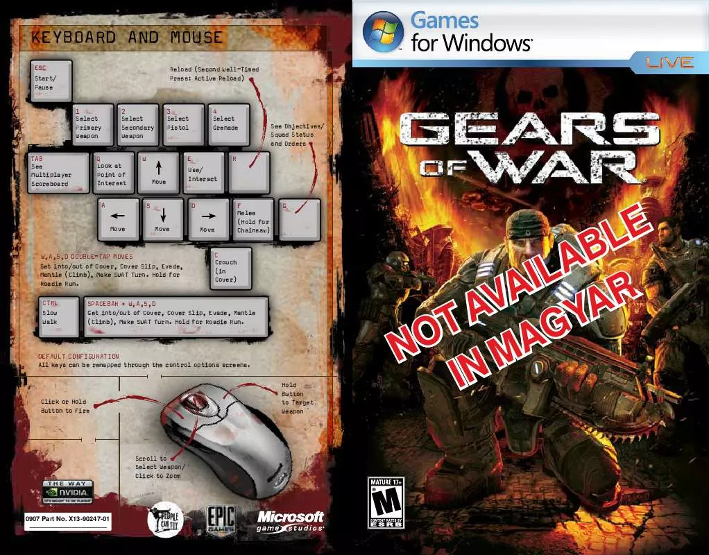 Mode d'emploi GAMES PC GEARS OF WAR