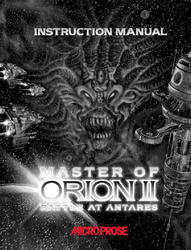 Mode d'emploi GAMES PC MASTER OF ORION II-BATTLE AT ANTARES