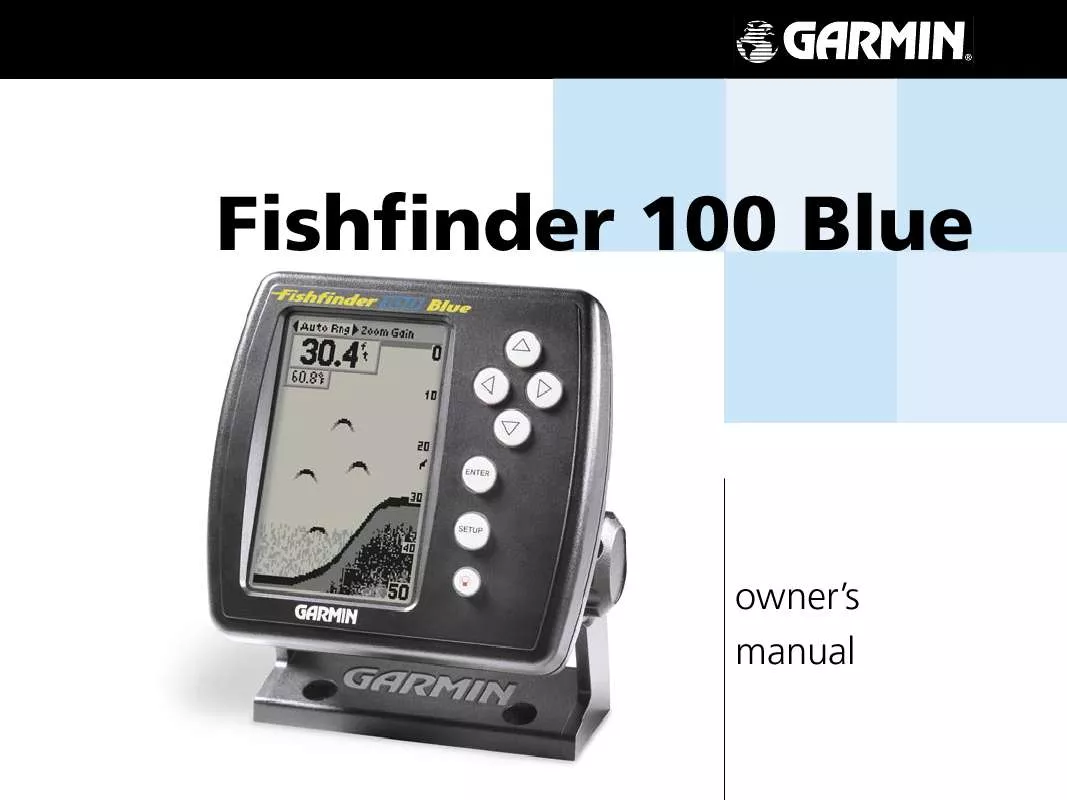 Mode d'emploi GARMIN FISHFINDER 100 BLUE