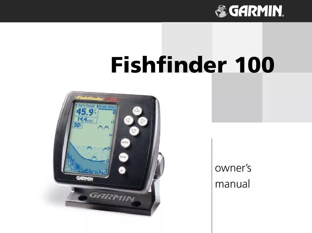 Mode d'emploi GARMIN FISHFINDER 100