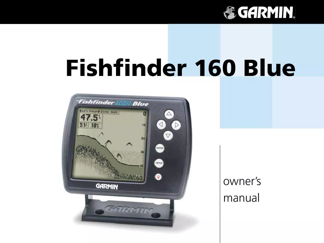 Mode d'emploi GARMIN FISHFINDER 160 BLUE