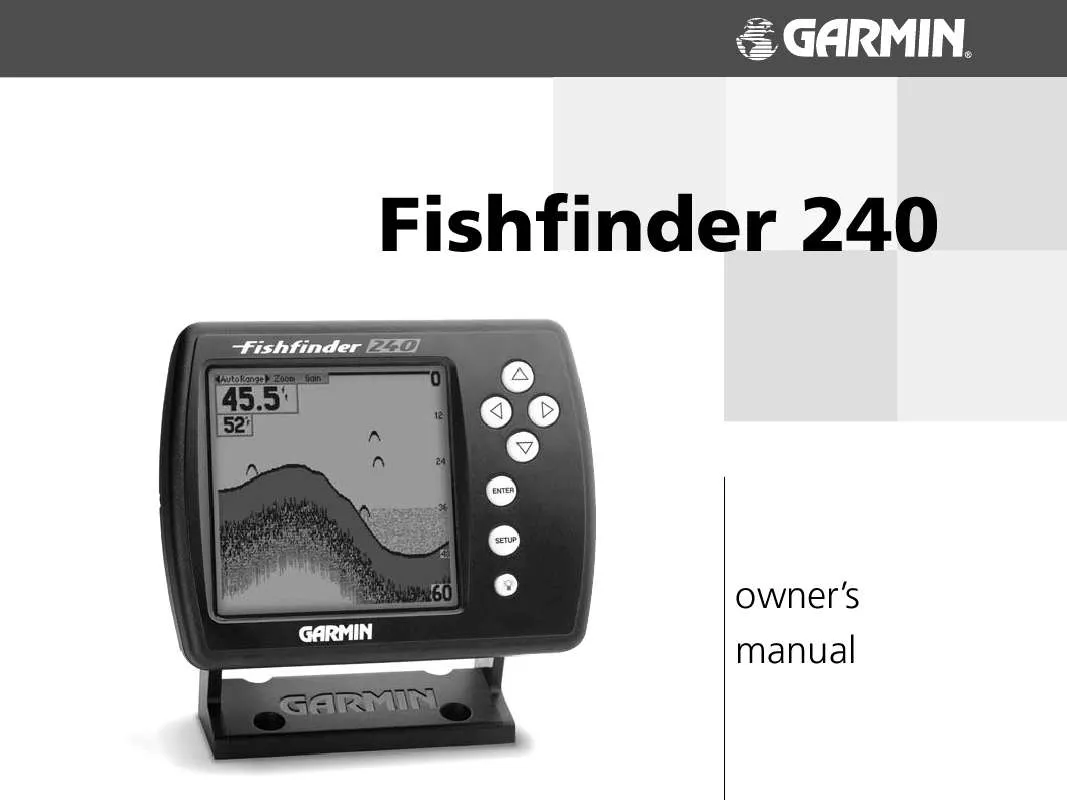 Mode d'emploi GARMIN FISHFINDER 240