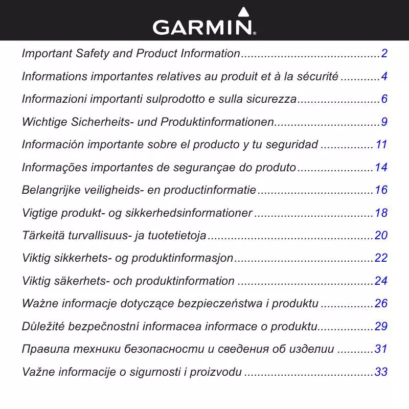 Mode d'emploi GARMIN FORETREX 301