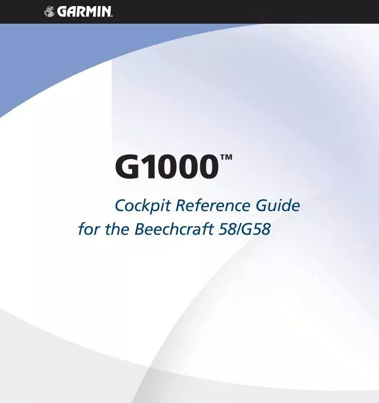 Mode d'emploi GARMIN G1000-BEECHCRAFT BARON 58-G58