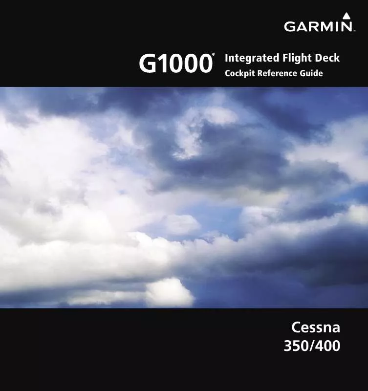 Mode d'emploi GARMIN G1000: CESSNA 350/400