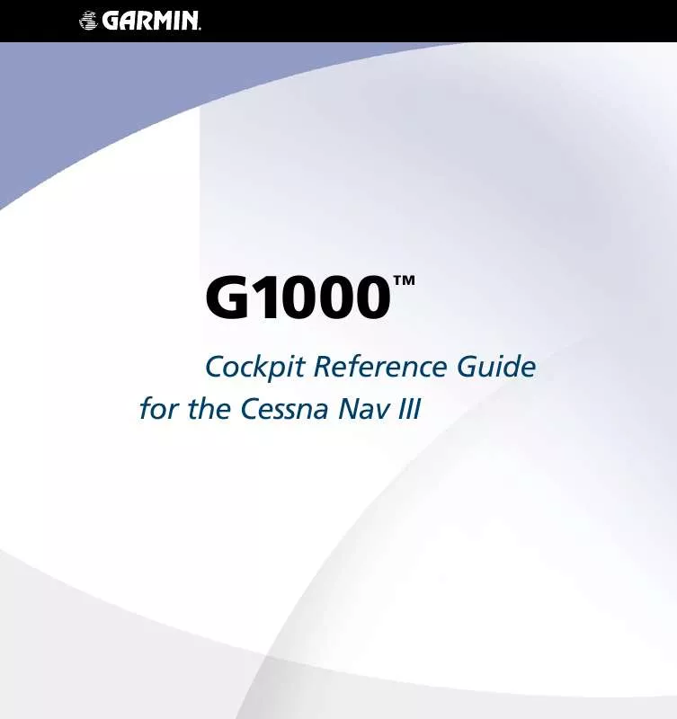 Mode d'emploi GARMIN G1000-CESSNA NAV III