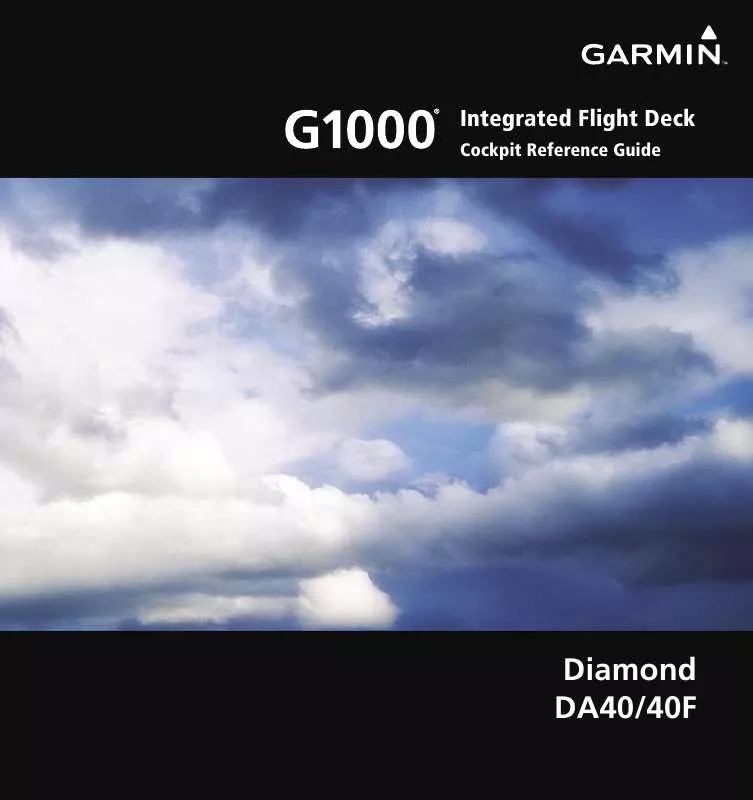 Mode d'emploi GARMIN G1000-DIAMOND SYSTEM SOFTWARE VERSION 0369.13