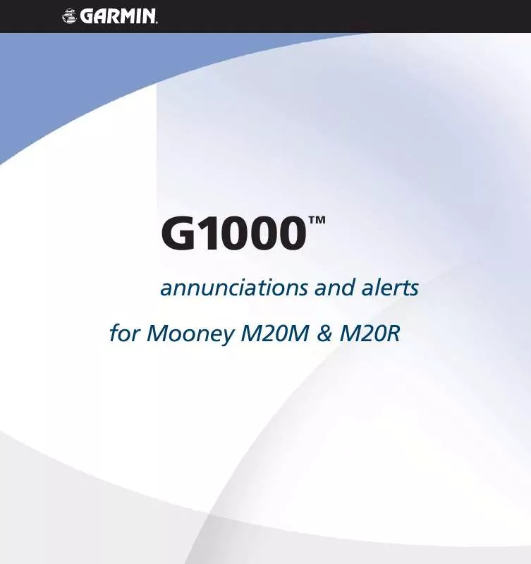 Mode d'emploi GARMIN G1000-MOONEY