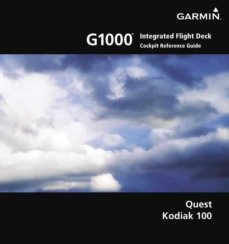 Mode d'emploi GARMIN G1000-QUEST KODIAK