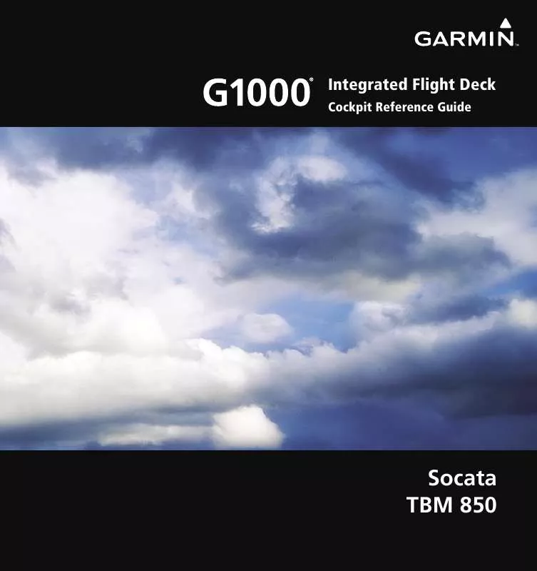 Mode d'emploi GARMIN G1000-SOCATA