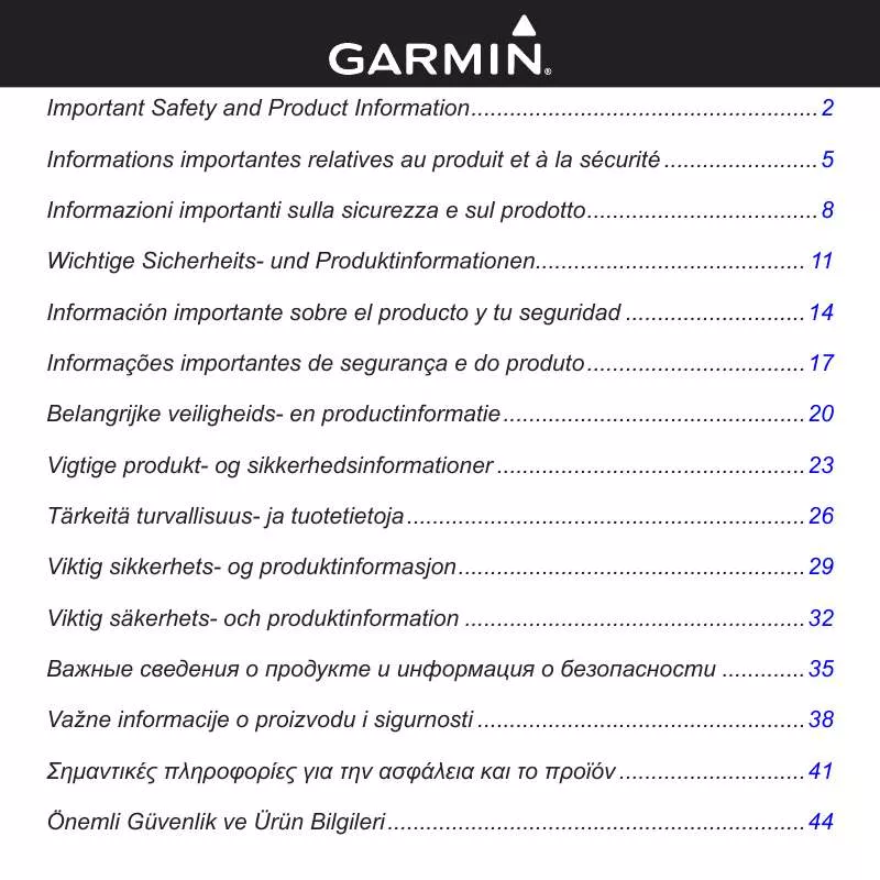 Mode d'emploi GARMIN GFS 10 FUEL SENSOR