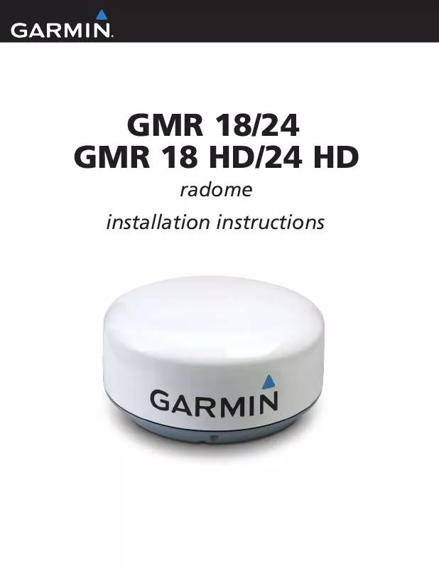 Mode d'emploi GARMIN GMR 24 HD