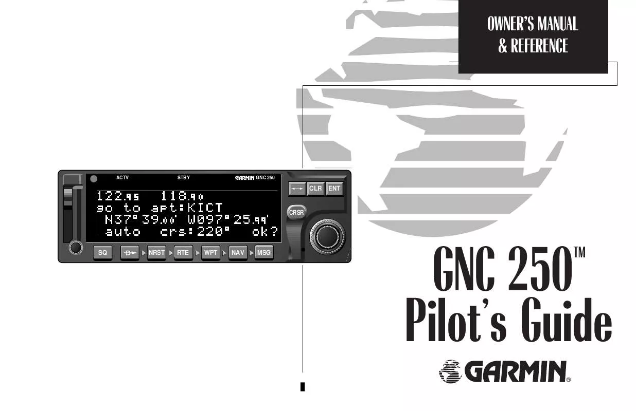 Mode d'emploi GARMIN GNC 250