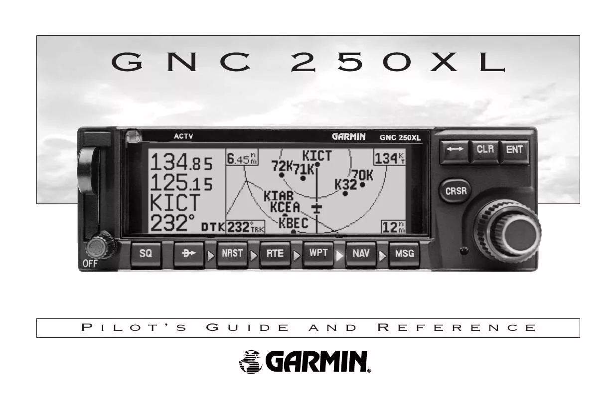Mode d'emploi GARMIN GNC 250XL
