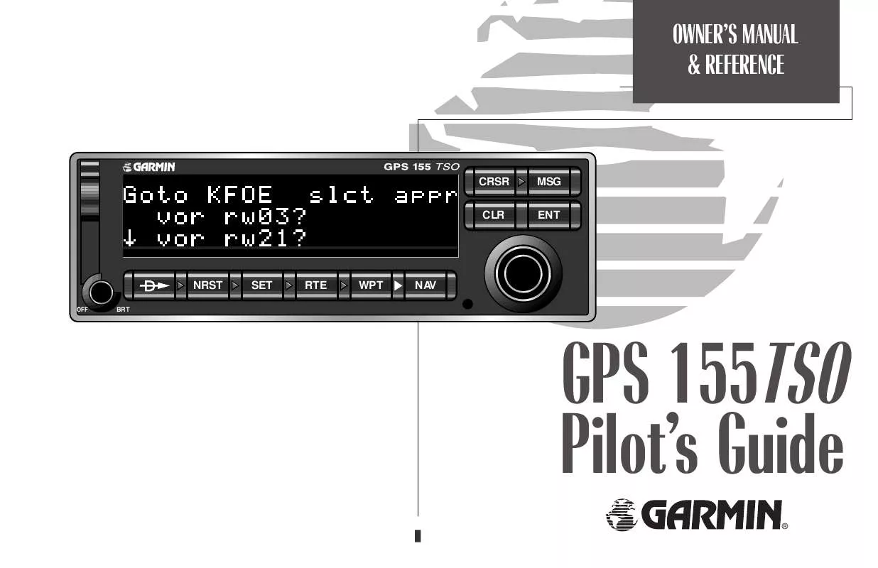 Mode d'emploi GARMIN GPS 155TSO
