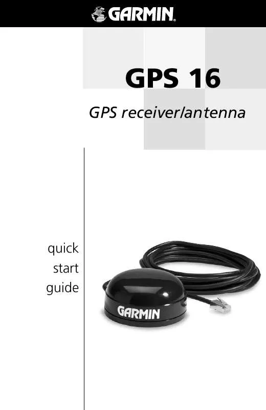 Mode d'emploi GARMIN GPS 16