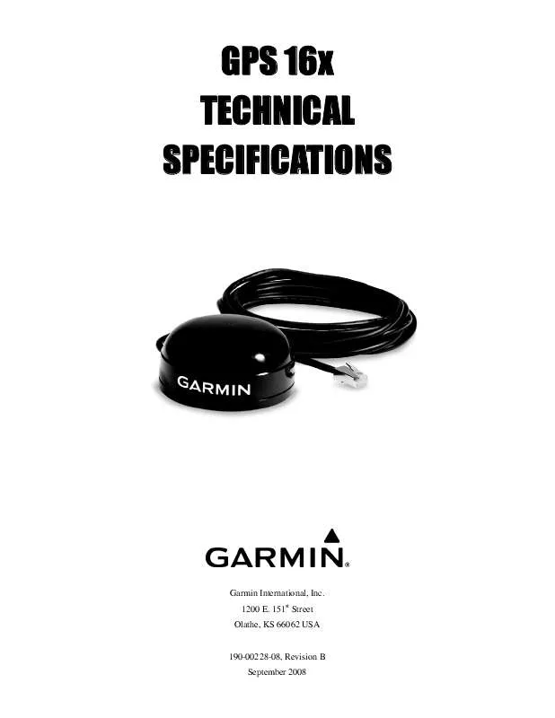 Mode d'emploi GARMIN GPS 16X