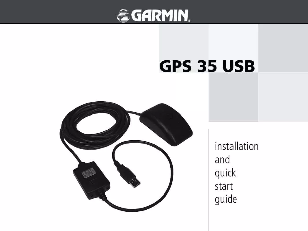 Mode d'emploi GARMIN GPS 35 USB