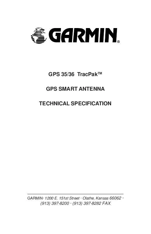 Mode d'emploi GARMIN GPS 36 TRACPAK