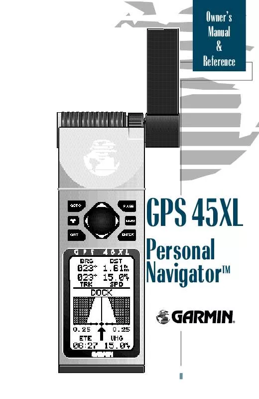Mode d'emploi GARMIN GPS 45XL
