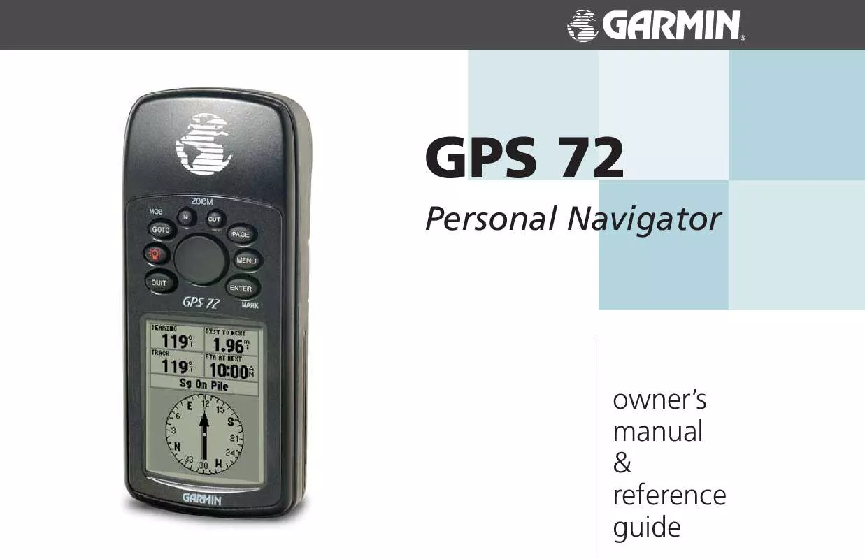 Mode d'emploi GARMIN GPS 72