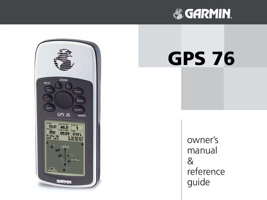 Mode d'emploi GARMIN GPS 76