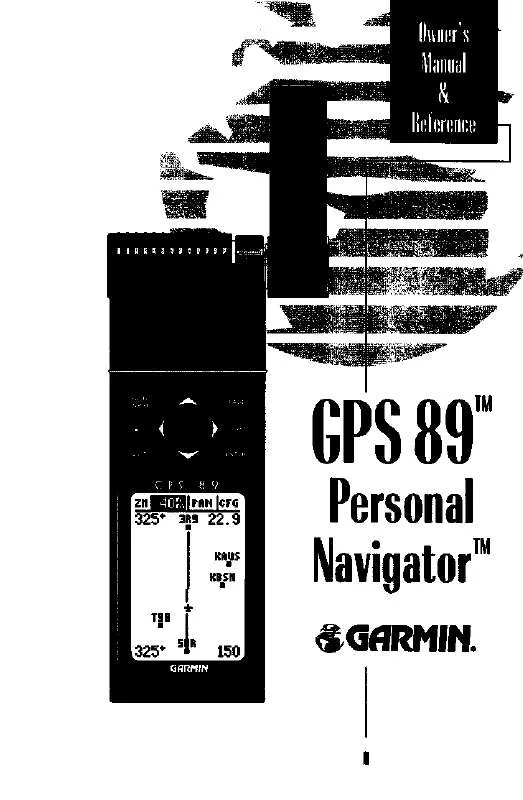 Mode d'emploi GARMIN GPS 89