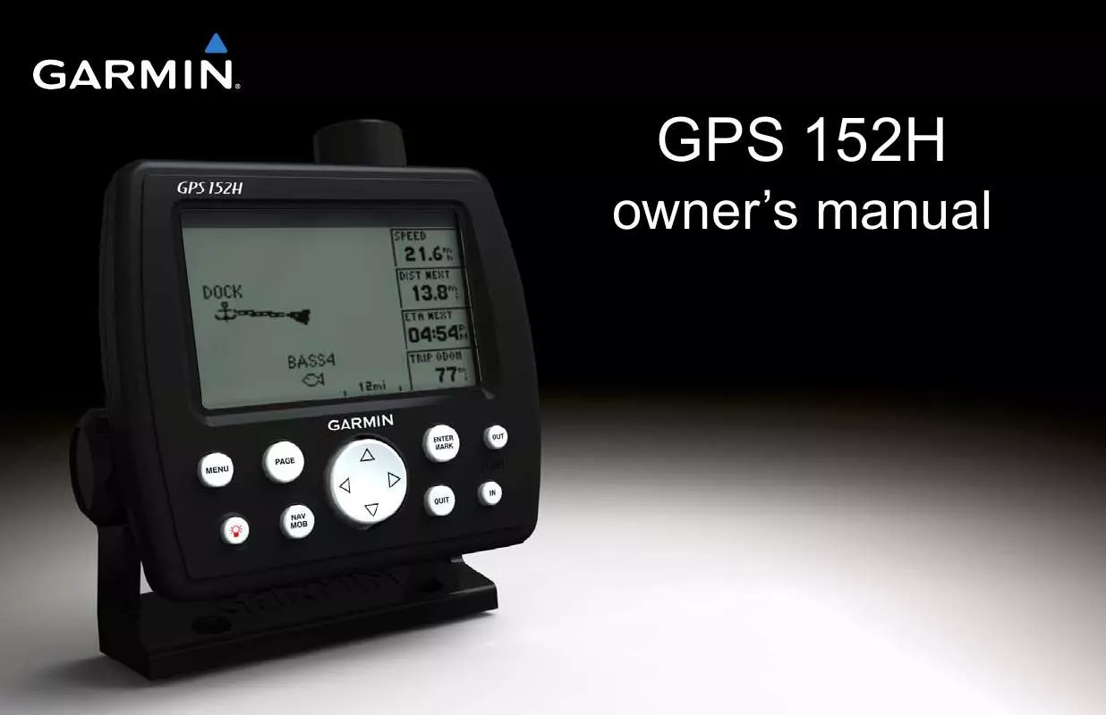 Mode d'emploi GARMIN GPS 152H