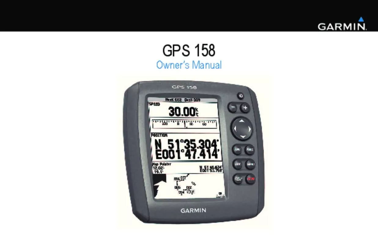 Mode d'emploi GARMIN GPS 158I