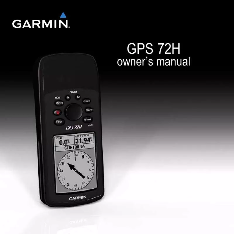 Mode d'emploi GARMIN GPS 72H
