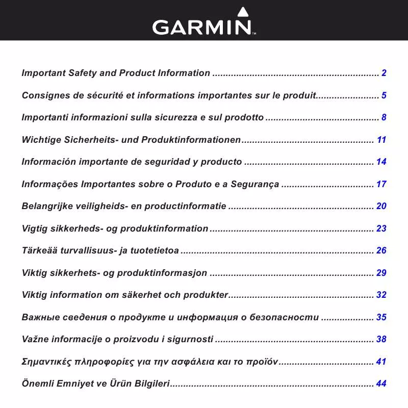 Mode d'emploi GARMIN GPS17X HVS
