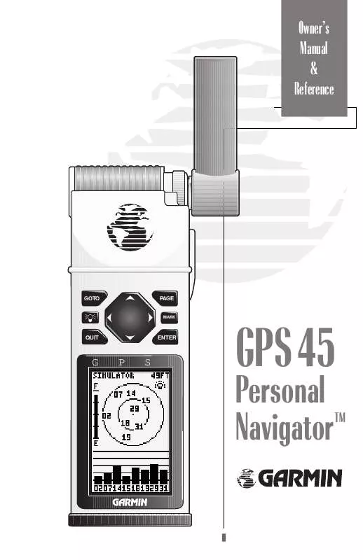 Mode d'emploi GARMIN GPS45