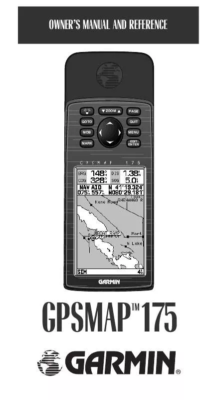 Mode d'emploi GARMIN GPSMAP 175