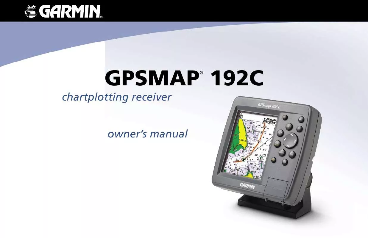 Mode d'emploi GARMIN GPSMAP 192C
