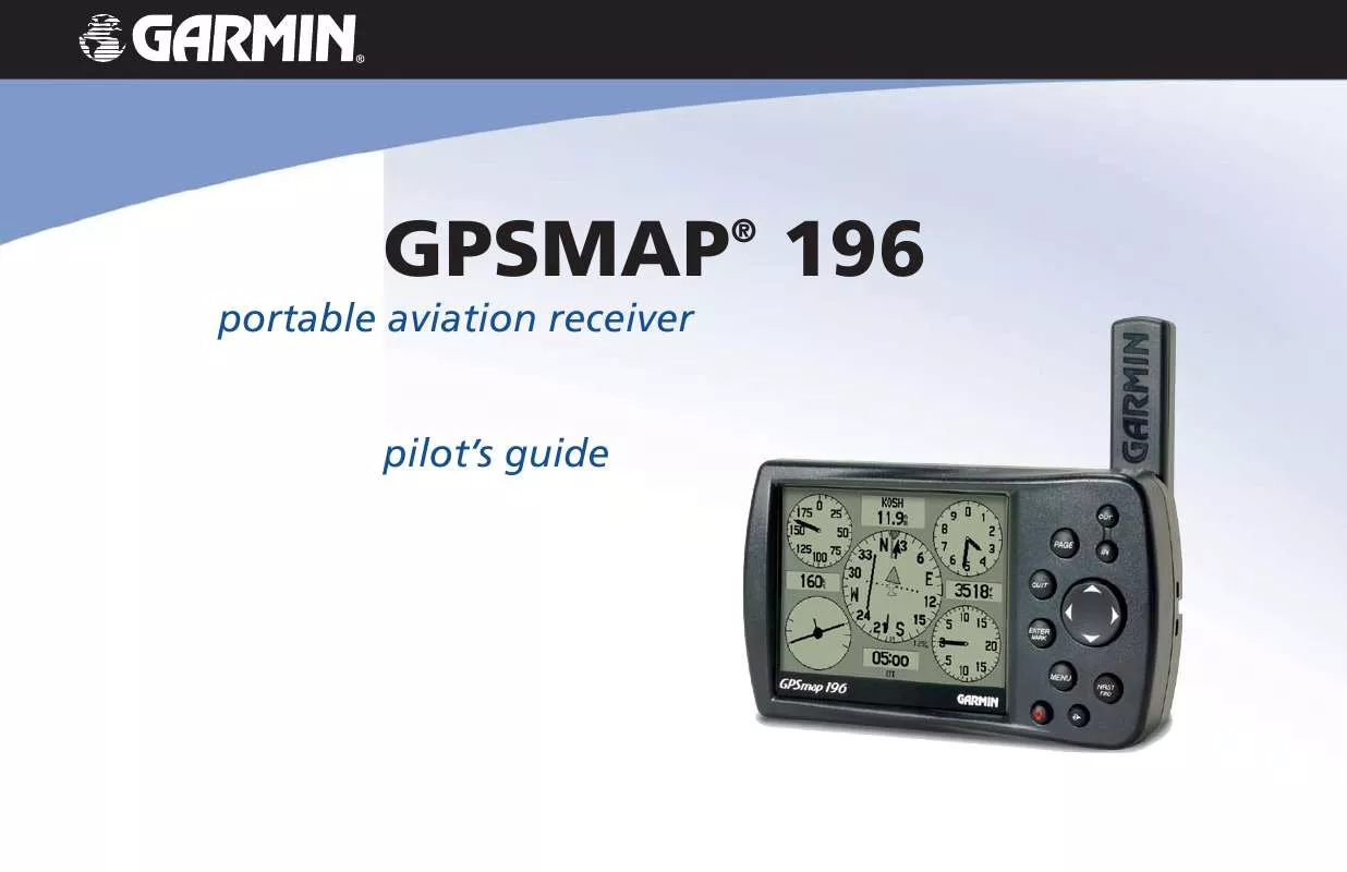 Mode d'emploi GARMIN GPSMAP 196