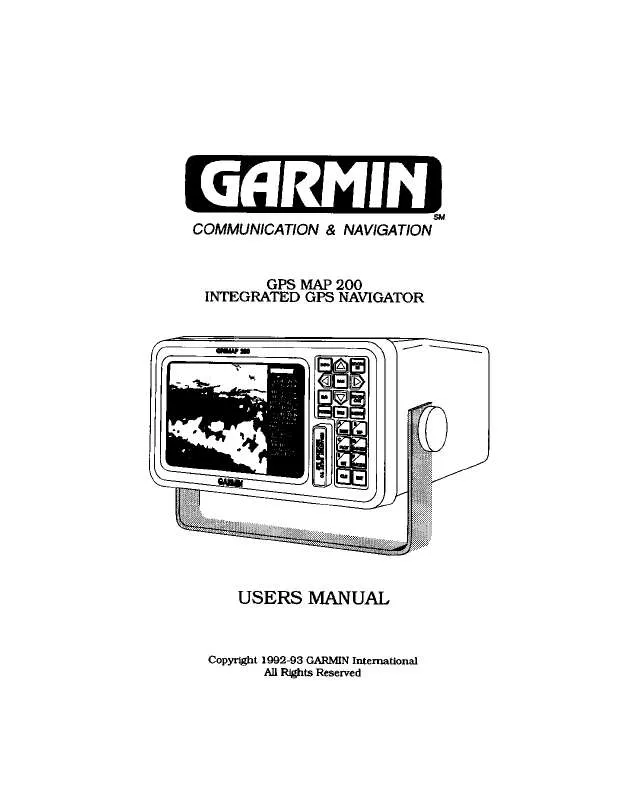 Mode d'emploi GARMIN GPSMAP 200