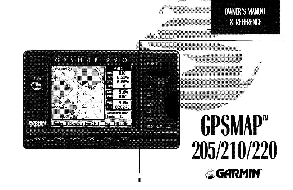 Mode d'emploi GARMIN GPSMAP 205