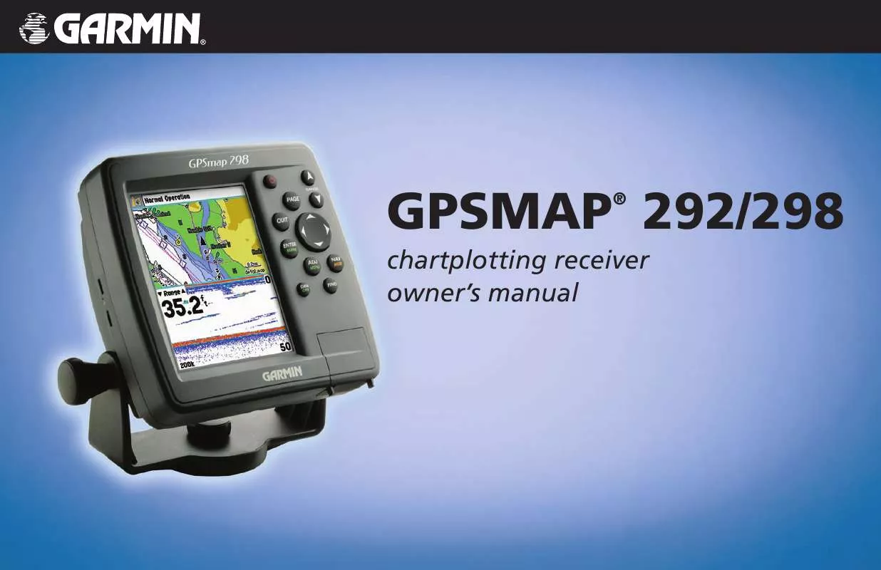 Mode d'emploi GARMIN GPSMAP 298 SOUNDER
