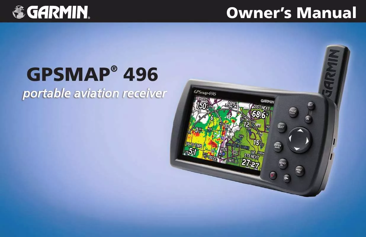 Mode d'emploi GARMIN GPSMAP 496