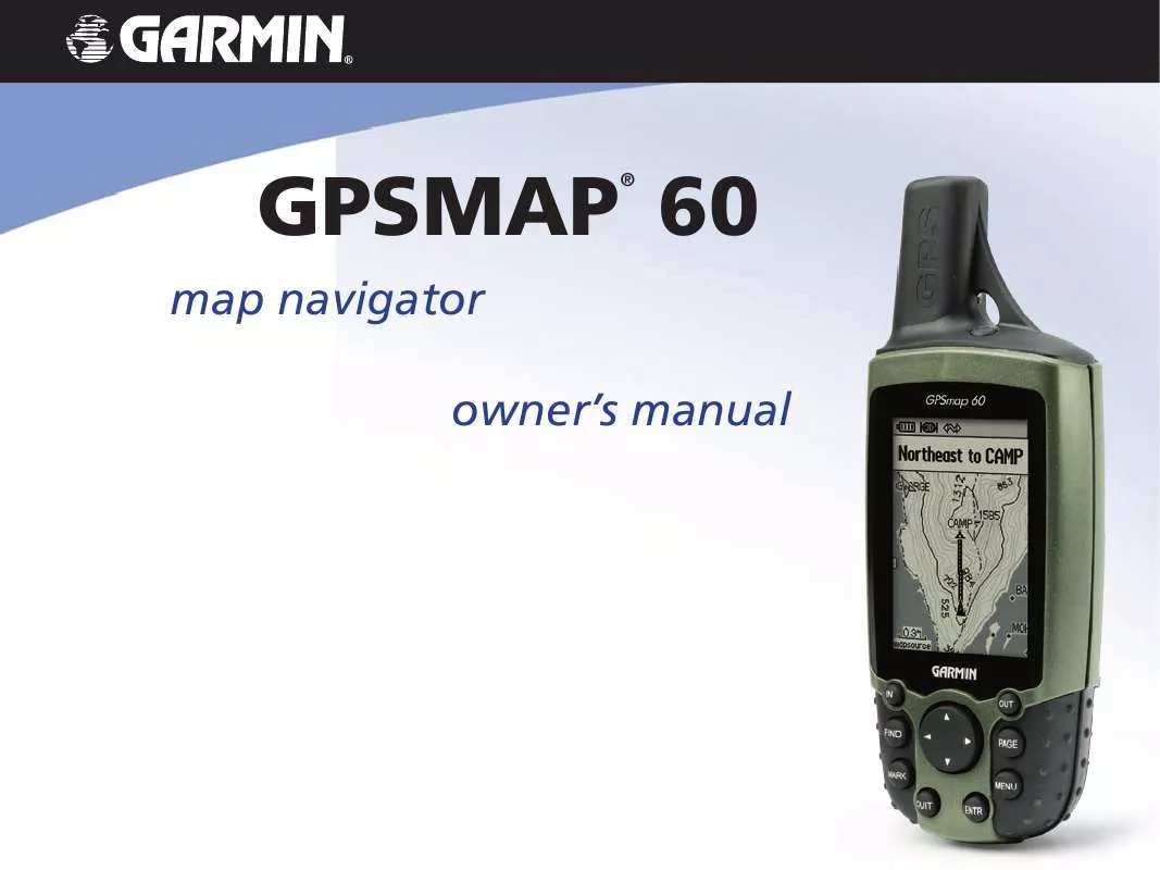 Mode d'emploi GARMIN GPSMAP 60