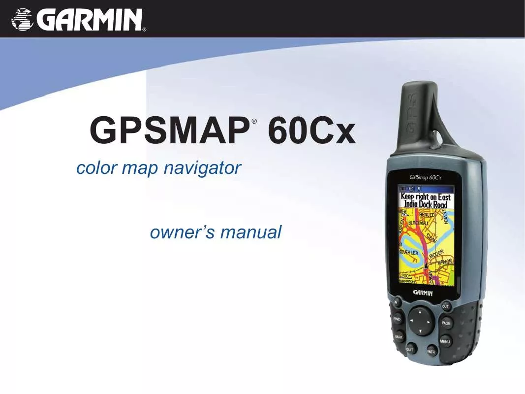Mode d'emploi GARMIN GPSMAP 60CX