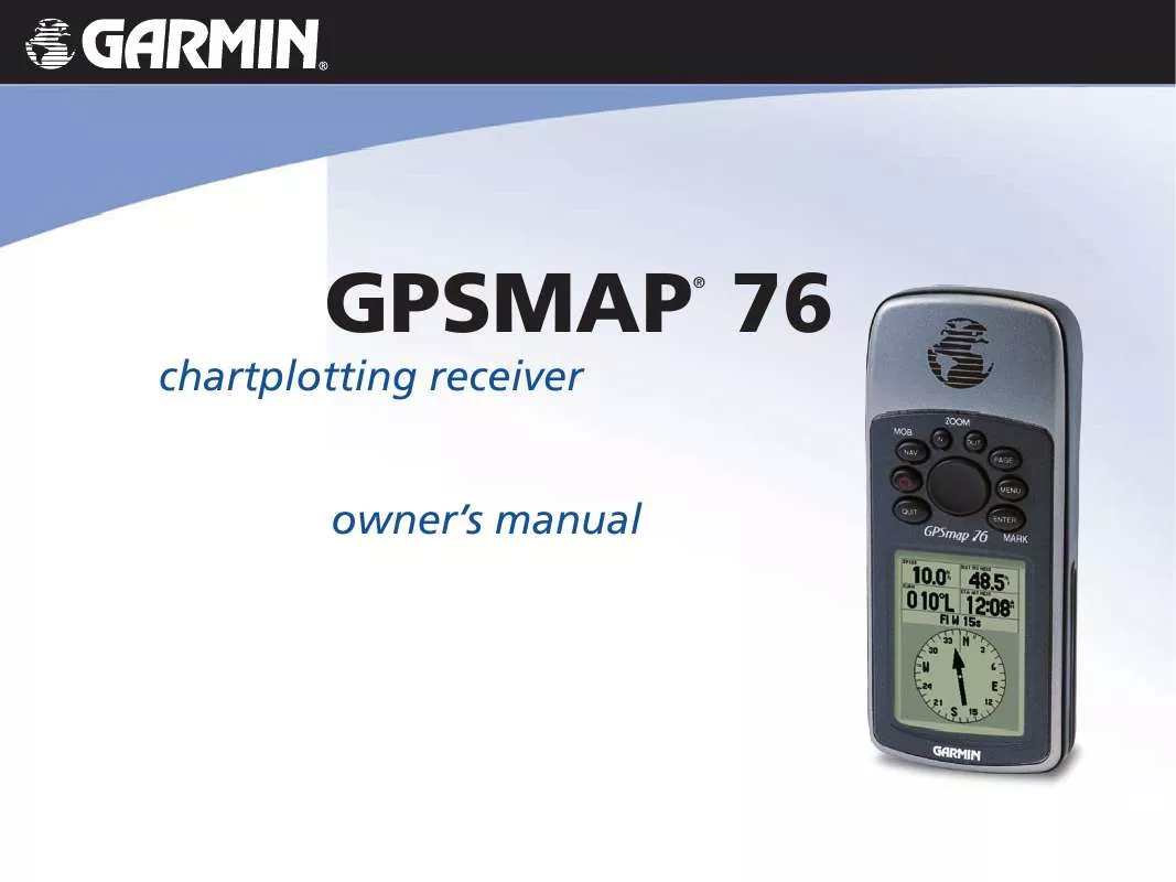 Mode d'emploi GARMIN GPSMAP 76