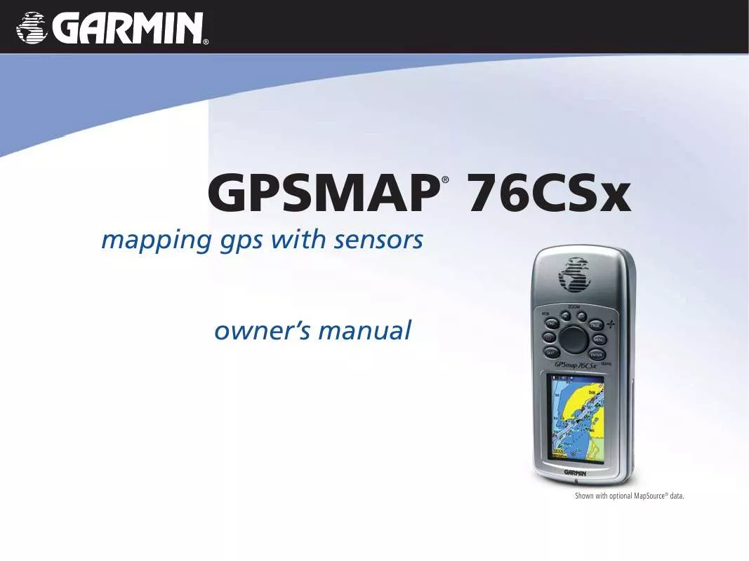 Mode d'emploi GARMIN GPSMAP 76CSX