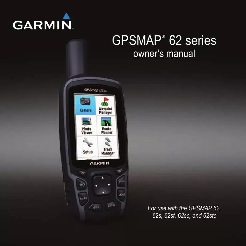 Mode d'emploi GARMIN GPSMAP 62STC
