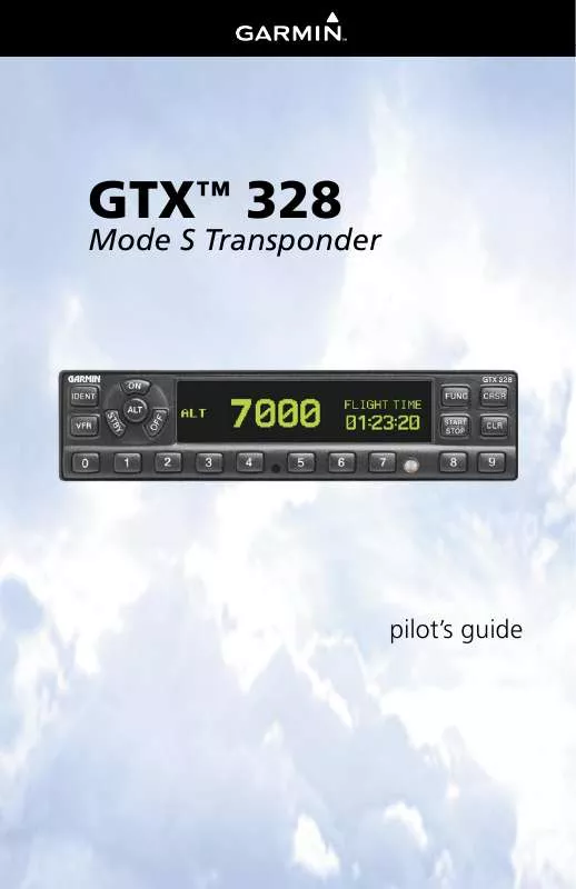 Mode d'emploi GARMIN GTX 328 TRANSPONDER