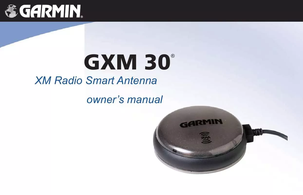 Mode d'emploi GARMIN GXM 30